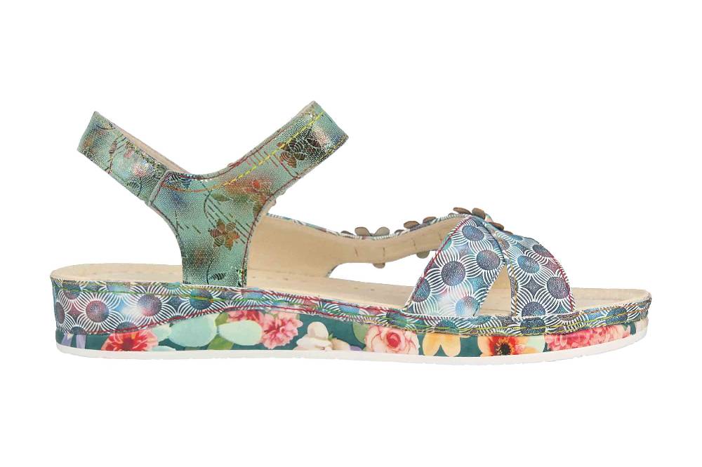 Laura Vita Sandalen in Übergrößen Mehrfarbig BRCUELO 81 Kaki große Damenschuhe Letzte 3 Tage