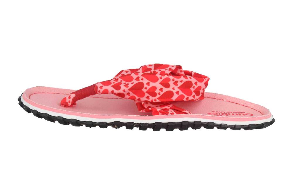 Gumbies Zehentrenner in Übergrößen Rosa 2609 Candy Hearts große Damenschuhe Bis zu 55% Rabatt