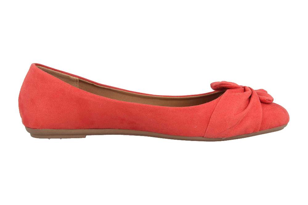 Fitters Footwear Maike Ballerinas in Übergrößen Rot 2.589641 Coral große Damenschuhe Nur noch ein Tag übrig