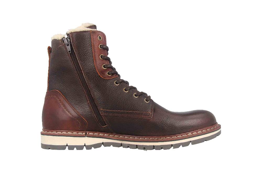 Bullboxer AKHIL MID LACE II Boots in Übergrößen Braun 877N80112AP263SU39/877N80112AP263SU88 große Herrenschuhe Versandkostenfrei