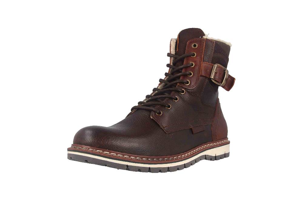 Bullboxer AKHIL MID LACE II Boots in Übergrößen Braun 877N80112AP263SU39/877N80112AP263SU88 große Herrenschuhe Versandkostenfrei