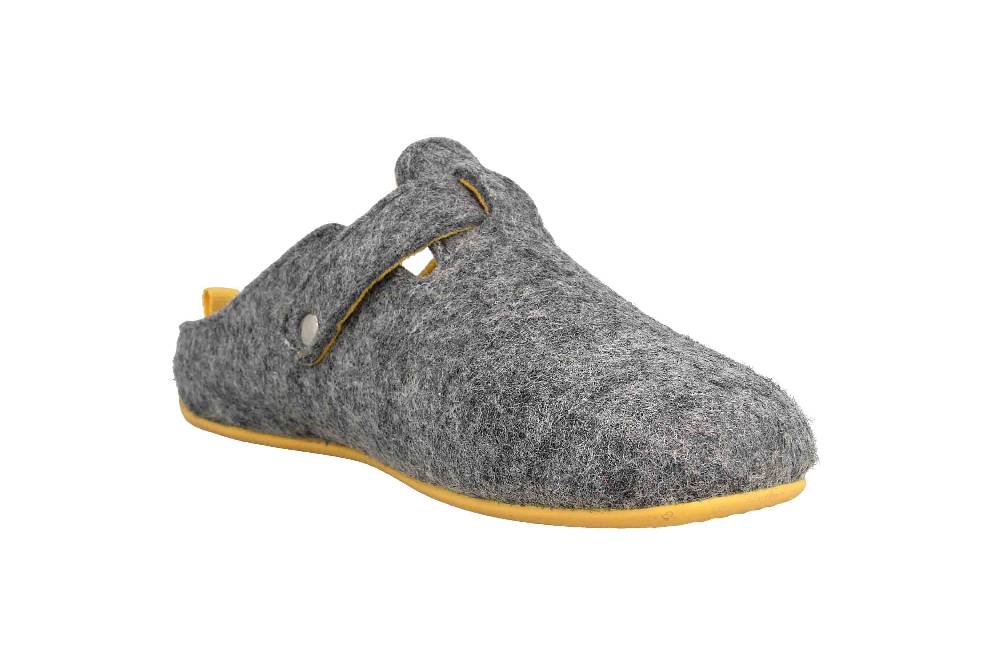 Andres Machado Clogs & Hausschuhe in Übergrößen Grau Val Grey Yellow/ Herren große Herrenschuhe Saisonschlussverkauf