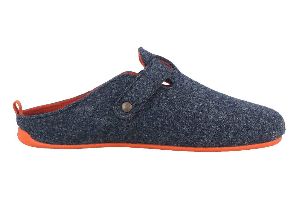 Andres Machado Clogs & Hausschuhe in Übergrößen Blau Val Blue Orange/ Herren große Herrenschuhe Black Friday