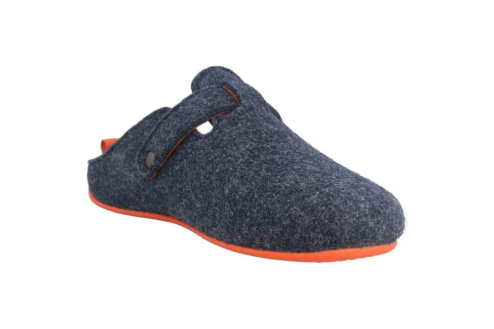 Andres Machado Clogs & Hausschuhe in Übergrößen Blau Val Blue Orange/ Herren große Herrenschuhe Black Friday