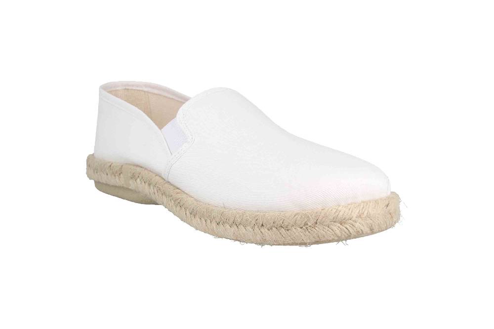 Andres Machado Slipper in Übergrößen Weiß AM500 Lona Blanco/ Herren große Herrenschuhe Osterangebot