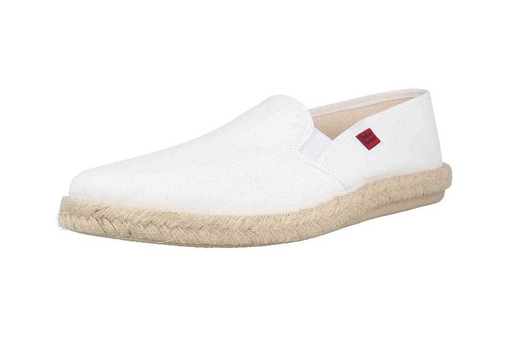 Andres Machado Slipper in Übergrößen Weiß AM500 Lona Blanco/ Herren große Herrenschuhe Osterangebot