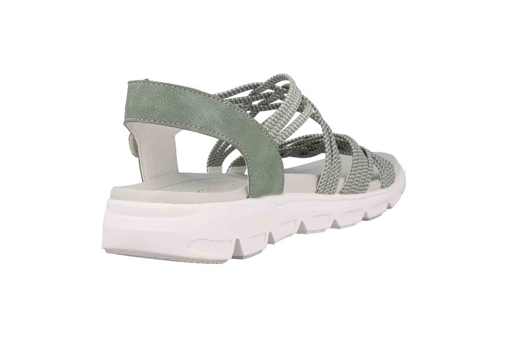 Rieker Evolution Sandalen in Übergrößen Grün V8400-52 große Damenschuhe Kauf eins, bekomm eins gratis