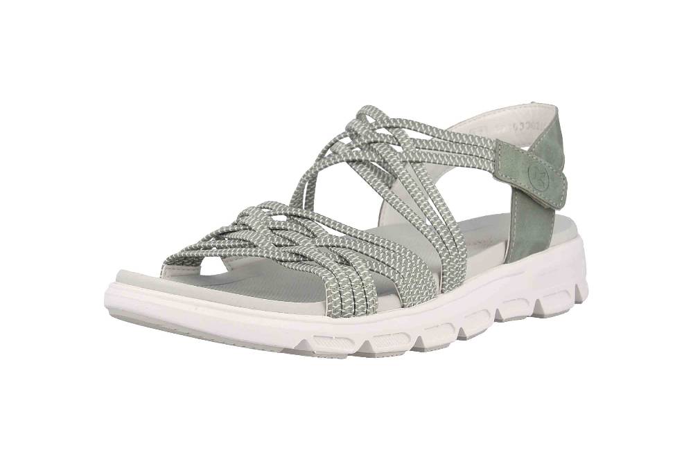 Rieker Evolution Sandalen in Übergrößen Grün V8400-52 große Damenschuhe Kauf eins, bekomm eins gratis