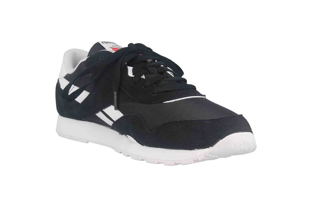 Reebok CLASSIC NYLON Sportschuhe / Laufschuhe in Übergrößen Schwarz 100009273 große Herrenschuhe Hotsell