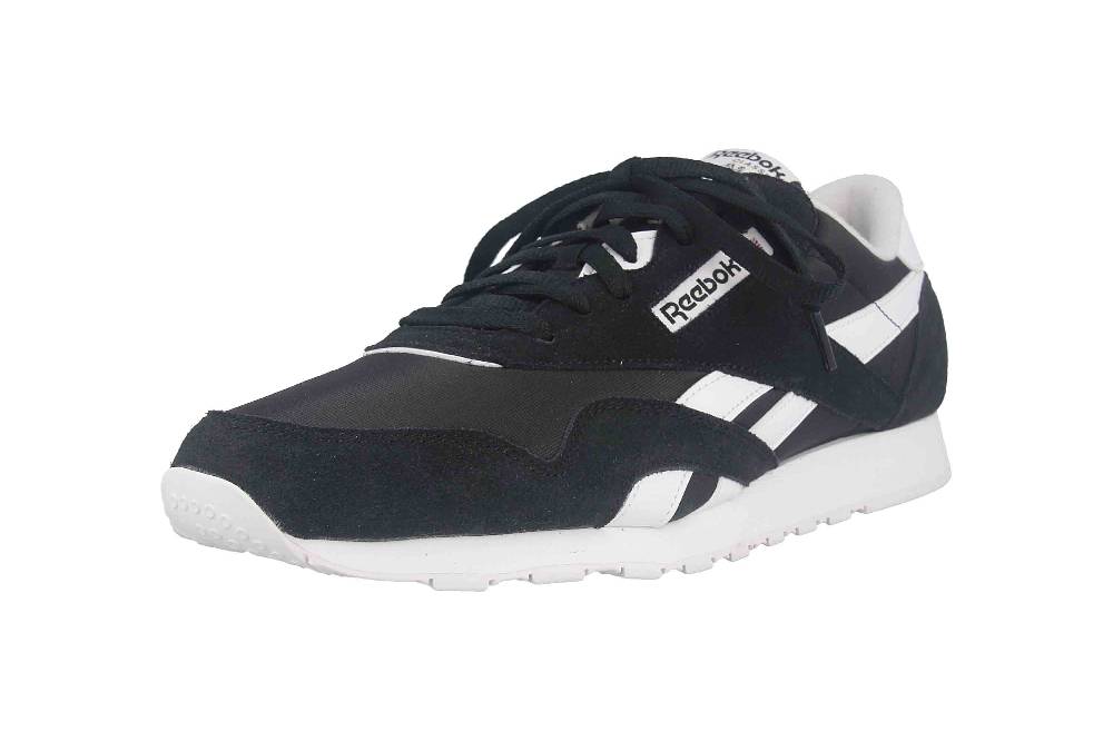 Reebok CLASSIC NYLON Sportschuhe / Laufschuhe in Übergrößen Schwarz 100009273 große Herrenschuhe Hotsell