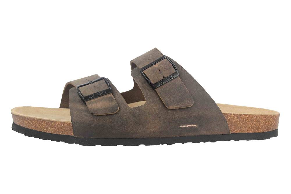 Josef Seibel Josef 01 Pantoletten in Übergrößen Grün 14301-356-615 große Herrenschuhe Schlussverkauf