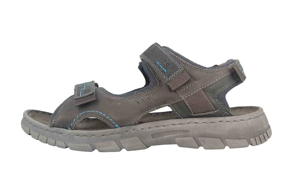 Josef Seibel Brendan 04 Sandalen in Übergrößen Grau 16804-TE262-781 große Herrenschuhe Fabrikverkauf