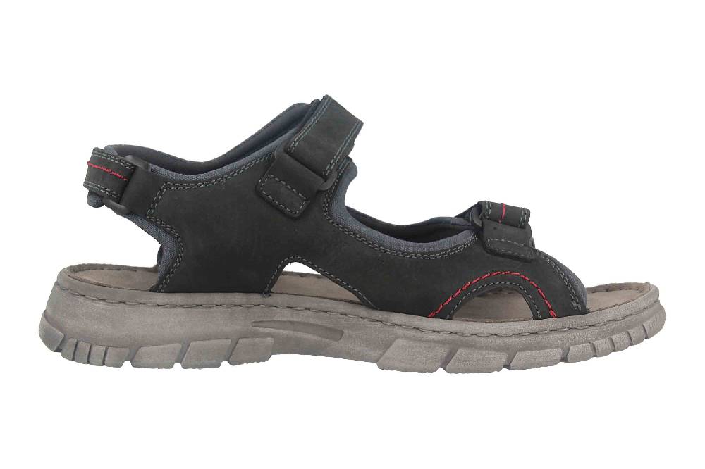 Josef Seibel Brendan 04 Sandalen in Übergrößen Schwarz 16804-TE262-101 große Herrenschuhe Sonderangebot