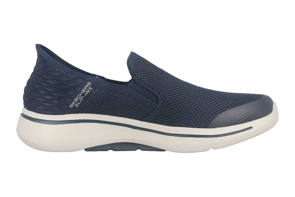 Skechers GO WALK ARCH FIT HANDS FREE Sportschuhe in Übergrößen Blau 216259 NVY große Herrenschuhe Großer Ausverkauf