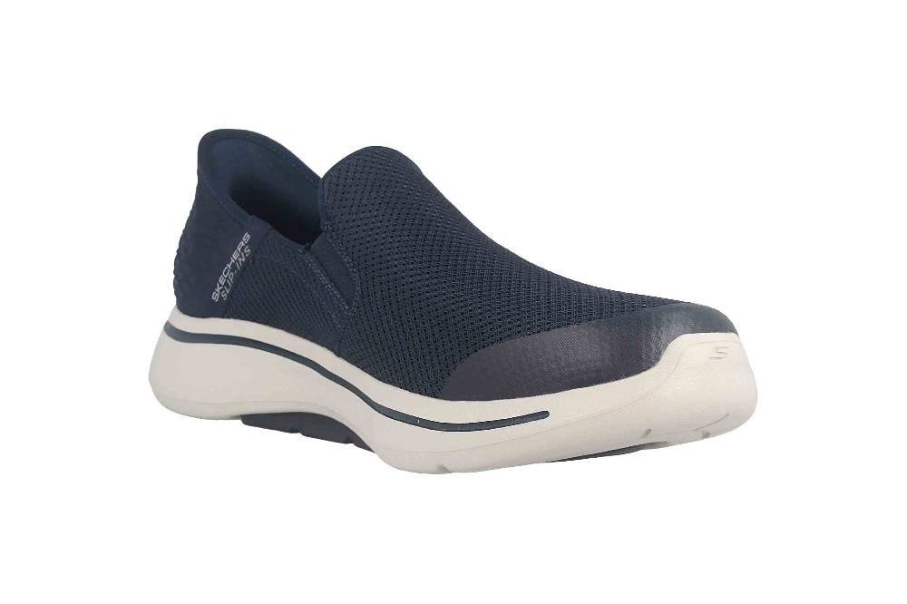 Skechers GO WALK ARCH FIT HANDS FREE Sportschuhe in Übergrößen Blau 216259 NVY große Herrenschuhe Großer Ausverkauf
