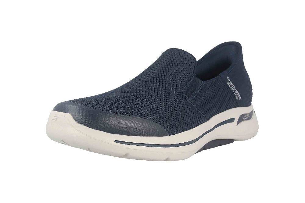 Skechers GO WALK ARCH FIT HANDS FREE Sportschuhe in Übergrößen Blau 216259 NVY große Herrenschuhe Großer Ausverkauf