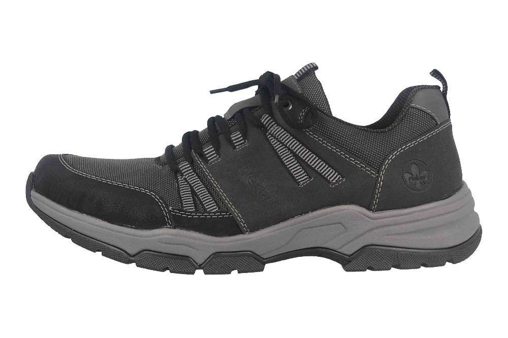 Rieker Halbschuhe in Übergrößen Schwarz B4311-00 große Herrenschuhe