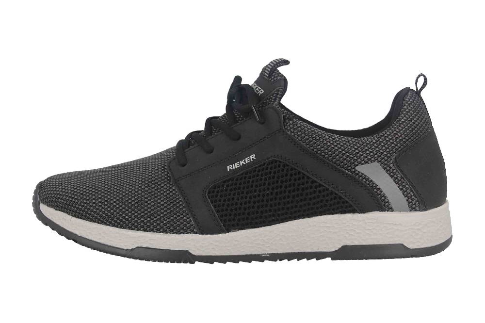 Rieker Halbschuhe in Übergrößen Schwarz B3462-00 große Herrenschuhe