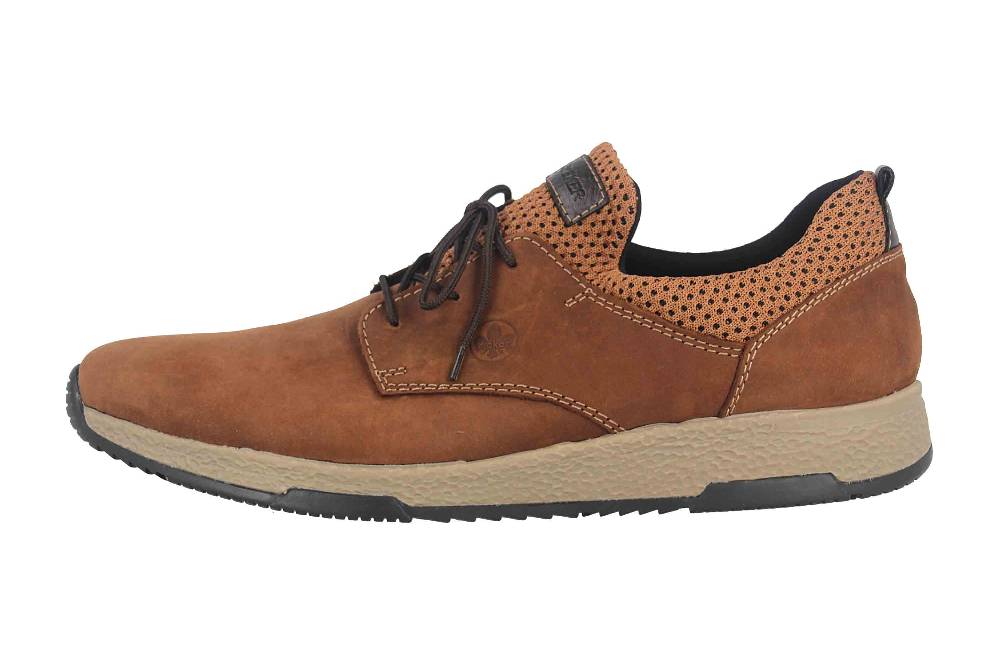 Rieker Halbschuhe in Übergrößen Braun B3452-22 große Herrenschuhe