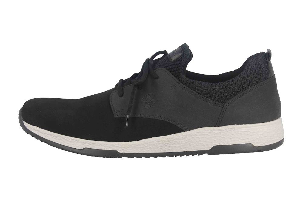 Rieker Halbschuhe in Übergrößen Schwarz B3452-00 große Herrenschuhe