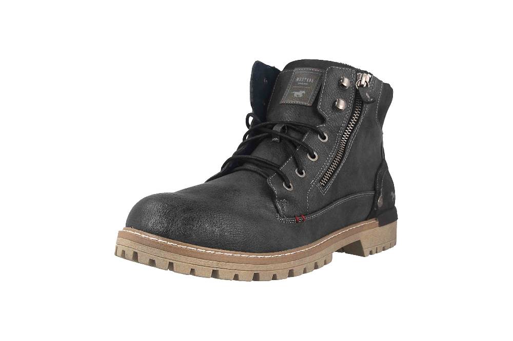 Mustang Shoes Boots in Übergrößen Grau 4142-504-259 große Herrenschuhe Tiefpreis