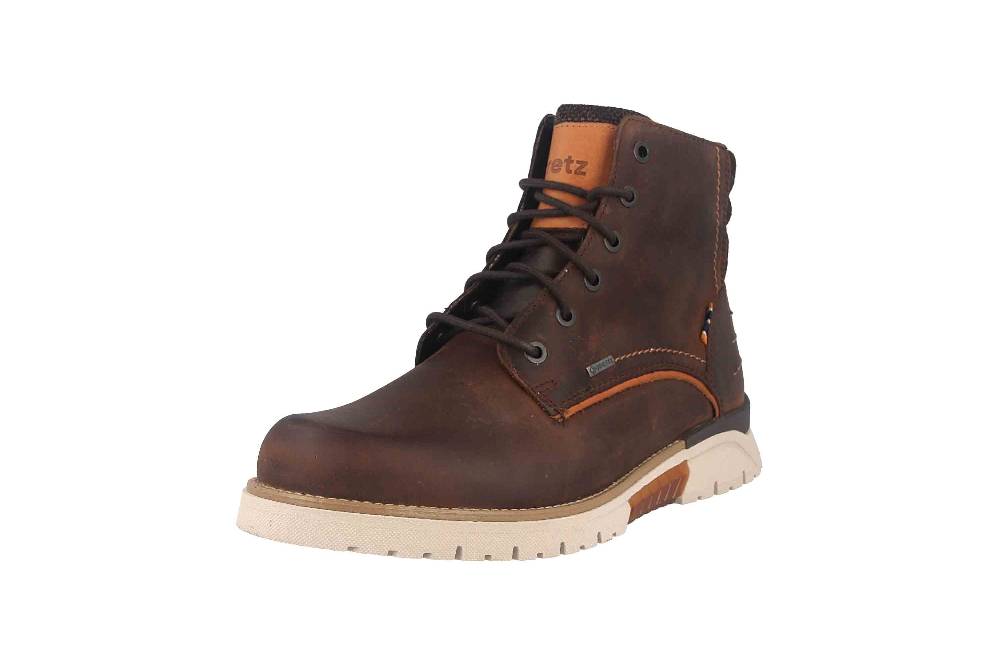 Fretz Men Cooper Boots in Übergrößen Braun 1324.1438-38 große Herrenschuhe Wochenangebot