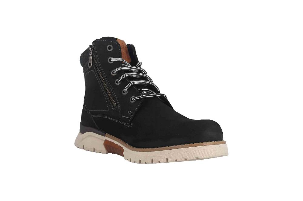 Fretz Men Cooper Boots in Übergrößen Schwarz 1309.1416-51 große Herrenschuhe Begrenzte Freigabe