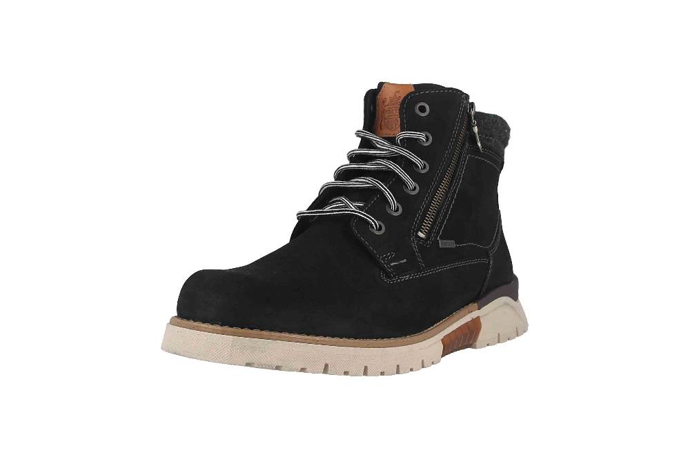 Fretz Men Cooper Boots in Übergrößen Schwarz 1309.1416-51 große Herrenschuhe Begrenzte Freigabe