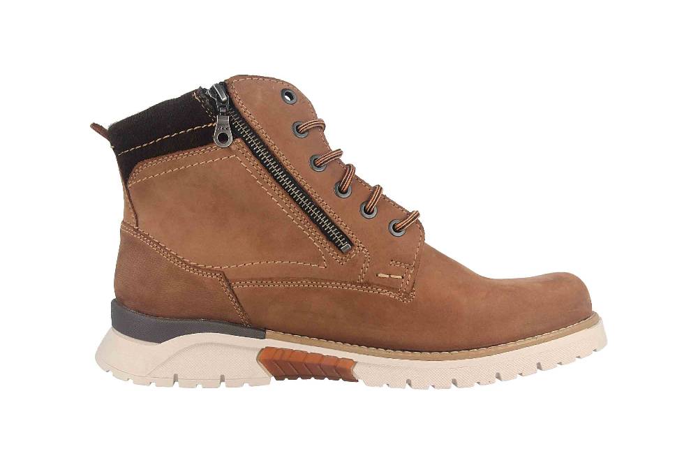 Fretz Men Cooper Boots in Übergrößen Braun 1309.1416-38 große Herrenschuhe Letzte 3 Tage