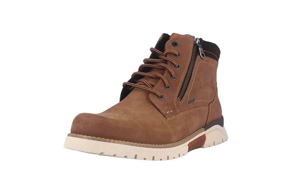 Fretz Men Cooper Boots in Übergrößen Braun 1309.1416-38 große Herrenschuhe Letzte 3 Tage