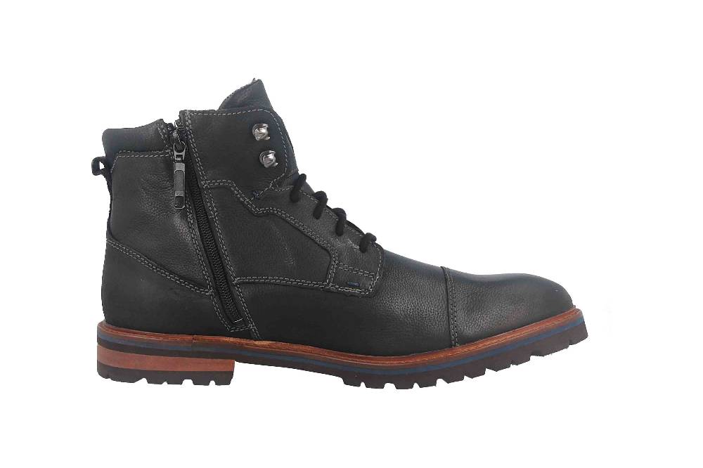 Fretz Men Milano Boots in Übergrößen Schwarz 6332.9712-51 große Herrenschuhe Letzte 2 Tage