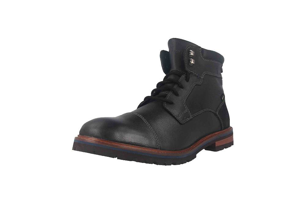 Fretz Men Milano Boots in Übergrößen Schwarz 6332.9712-51 große Herrenschuhe Letzte 2 Tage