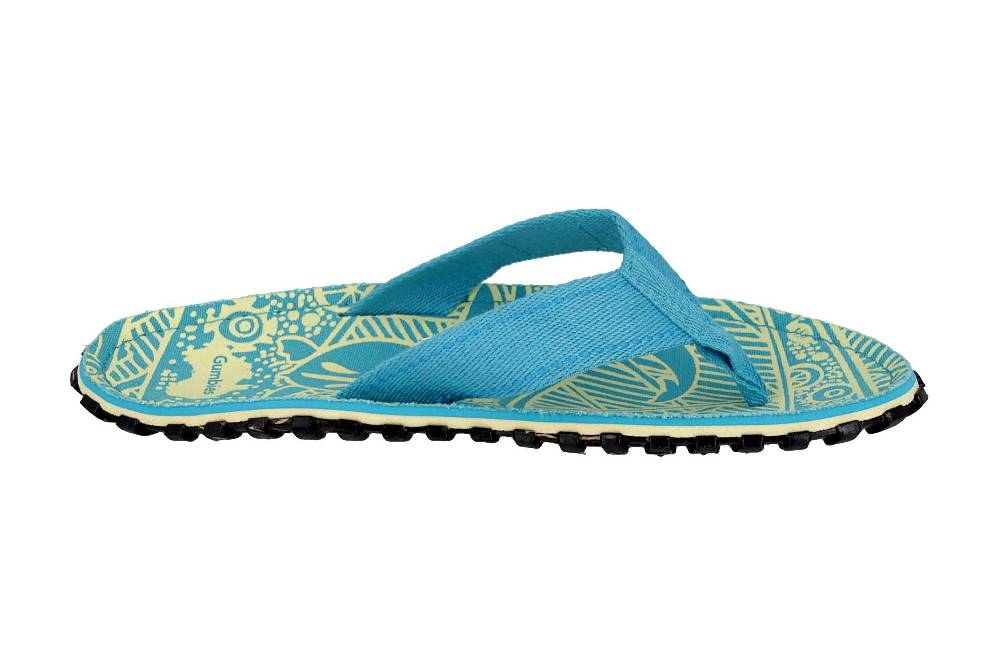Gumbies Islander Turquoise Signature Zehentrenner in Übergrößen Türkis 2203 große Damenschuhe Fabrikladen