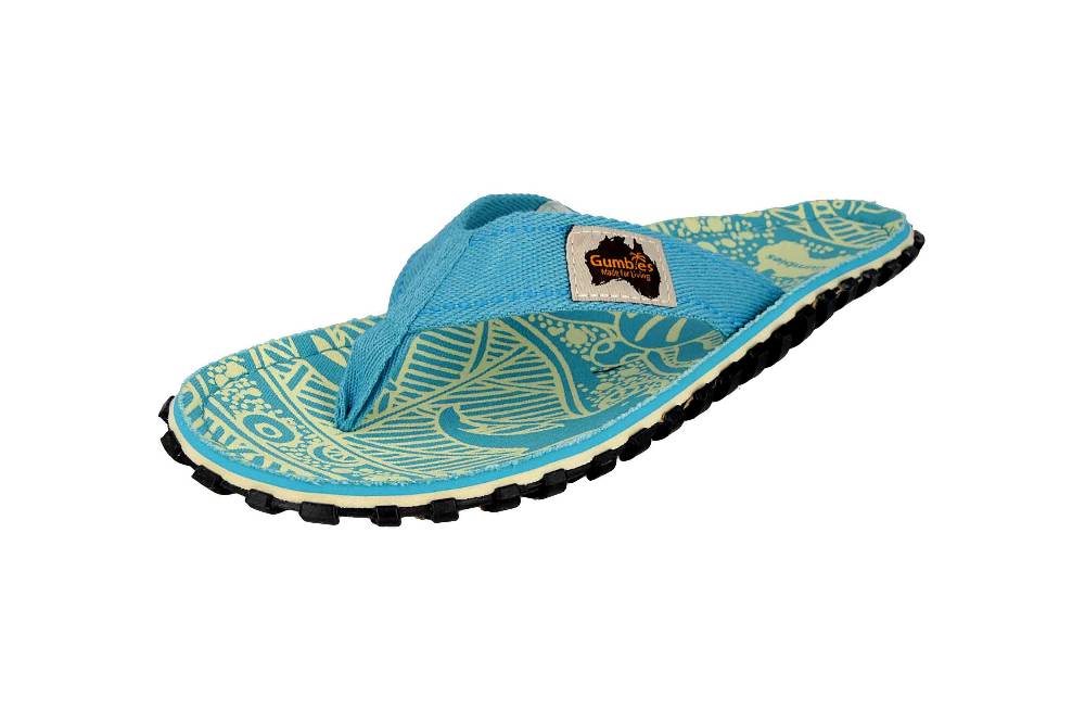 Gumbies Islander Turquoise Signature Zehentrenner in Übergrößen Türkis 2203 große Damenschuhe Fabrikladen