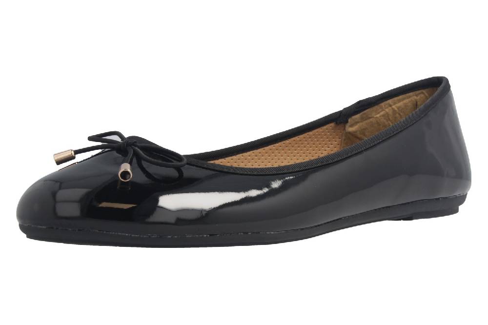 Fitters Footwear Ballerinas in Übergrößen Schwarz 2.514378 Fiona Black Patent große Damenschuhe Rabatte dieses Monats