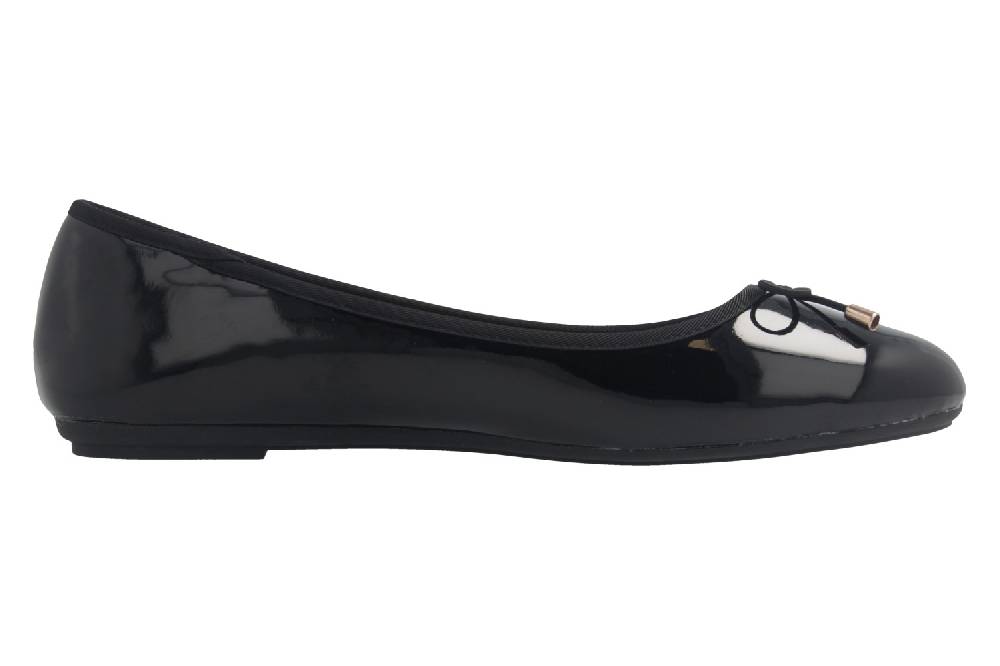 Fitters Footwear Ballerinas in Übergrößen Schwarz 2.514378 Fiona Black Patent große Damenschuhe Rabatte dieses Monats