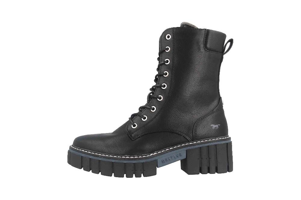 Mustang Shoes Boots in Übergrößen Schwarz 1447-506-9 große Damenschuhe