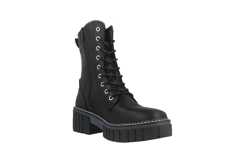 Mustang Shoes Boots in Übergrößen Schwarz 1447-506-9 große Damenschuhe Fabrik Onlineshop