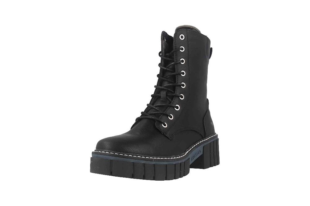 Mustang Shoes Boots in Übergrößen Schwarz 1447-506-9 große Damenschuhe Fabrik Onlineshop