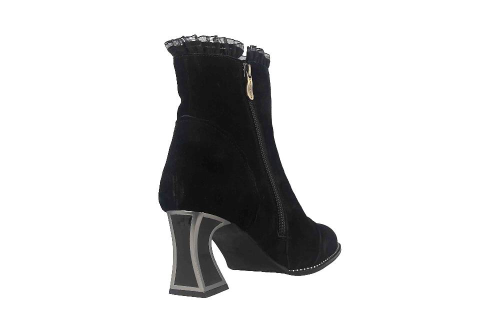 Laura Vita Stiefeletten in Übergrößen Schwarz JACBO 12 Noir uni große Damenschuhe 50% Rabatt mit kostenlosem Versand