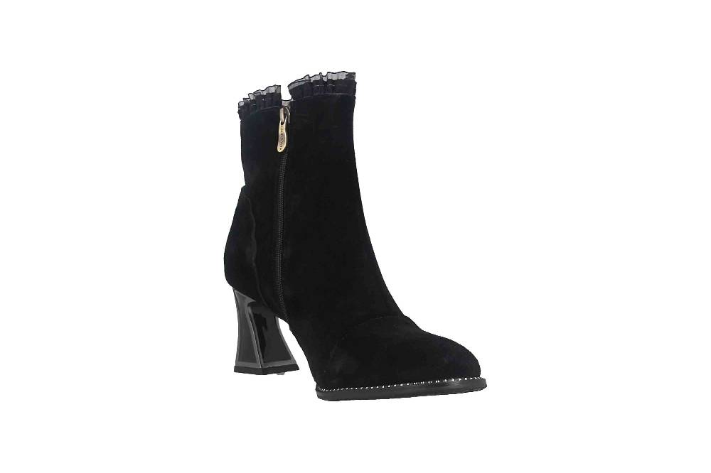 Laura Vita Stiefeletten in Übergrößen Schwarz JACBO 12 Noir uni große Damenschuhe 50% Rabatt mit kostenlosem Versand