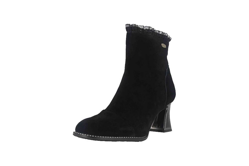 Laura Vita Stiefeletten in Übergrößen Schwarz JACBO 12 Noir uni große Damenschuhe 50% Rabatt mit kostenlosem Versand