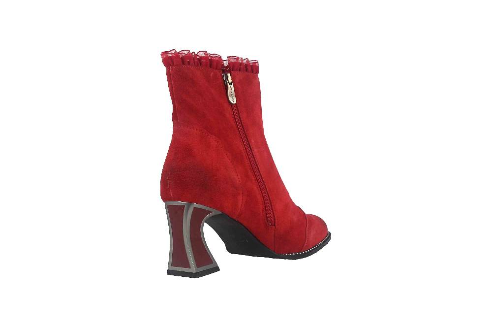 Laura Vita Stiefeletten in Übergrößen Rot JACBO 12 Grenat große Damenschuhe Clearance-Verkauf