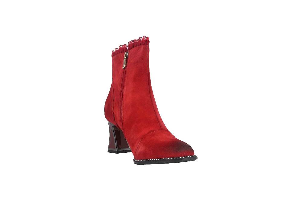 Laura Vita Stiefeletten in Übergrößen Rot JACBO 12 Grenat große Damenschuhe Clearance-Verkauf