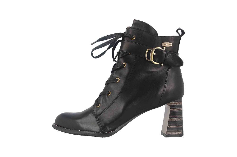 Laura Vita Boots in Übergrößen Schwarz MAELEO 03A Noir uni große Damenschuhe Begrenzt auf 3 Tage