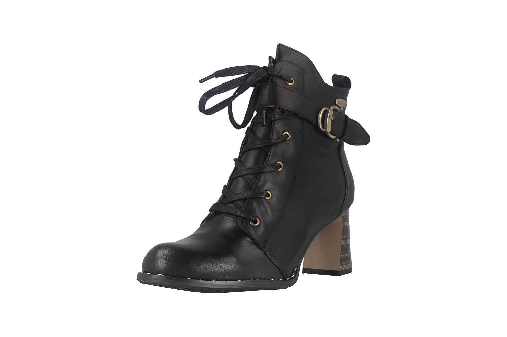Laura Vita Boots in Übergrößen Schwarz MAELEO 03A Noir uni große Damenschuhe Begrenzt auf 3 Tage