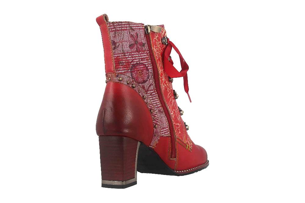 Laura Vita Stiefeletten in Übergrößen Rot KACIO 05 Rouge große Damenschuhe Black Friday Preise