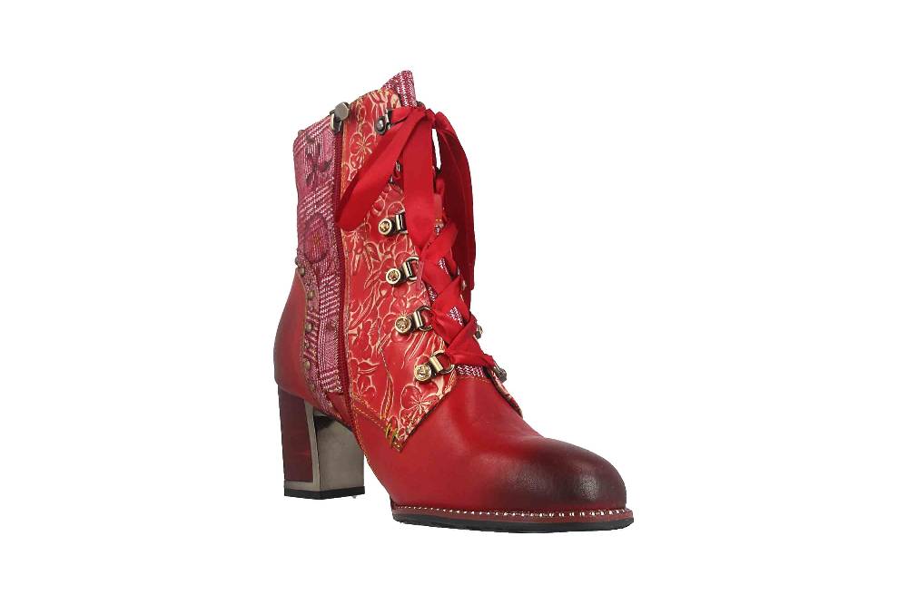 Laura Vita Stiefeletten in Übergrößen Rot KACIO 05 Rouge große Damenschuhe Black Friday Preise