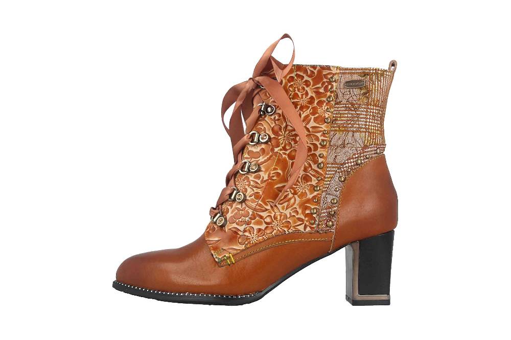 Laura Vita Stiefeletten in Übergrößen Braun KACIO 05 Camel große Damenschuhe