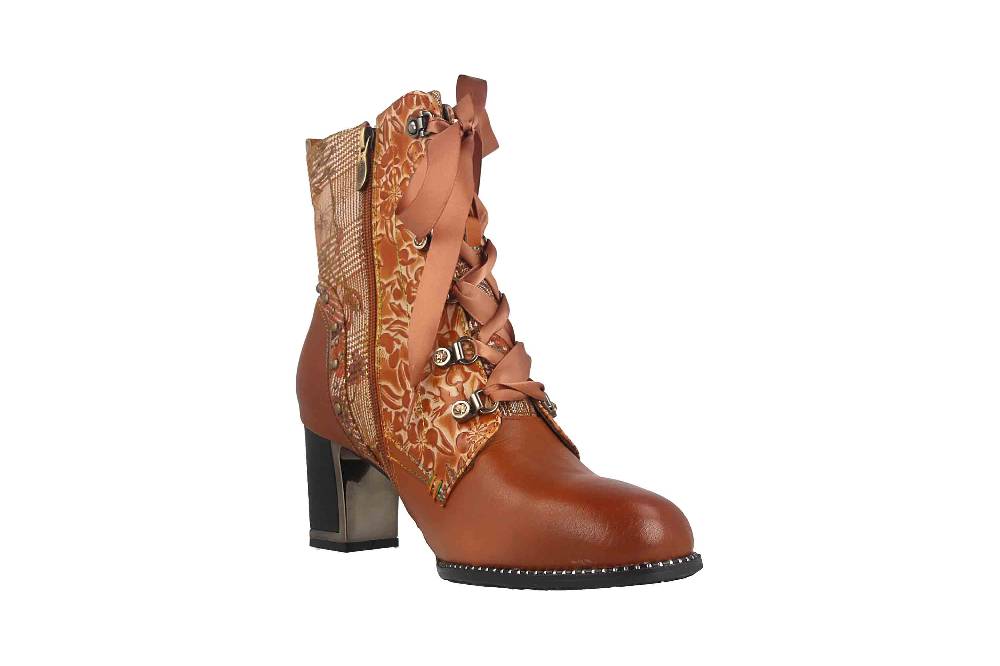 Laura Vita Stiefeletten in Übergrößen Braun KACIO 05 Camel große Damenschuhe Im Verkauf